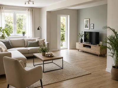Renoviertes Wohnzimmer (Beispielfoto)
